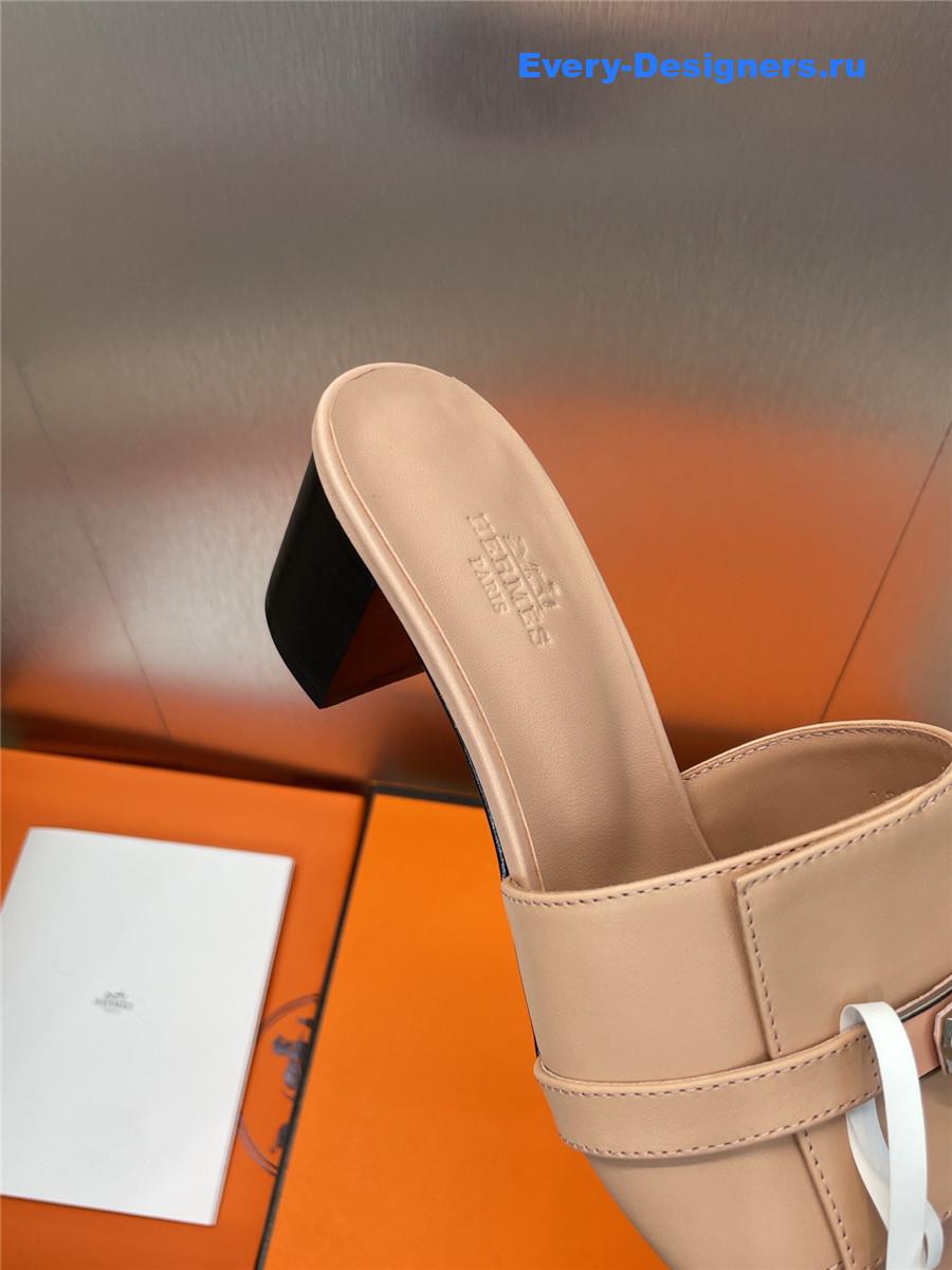 H**me5 gigi 50 brown leather slides