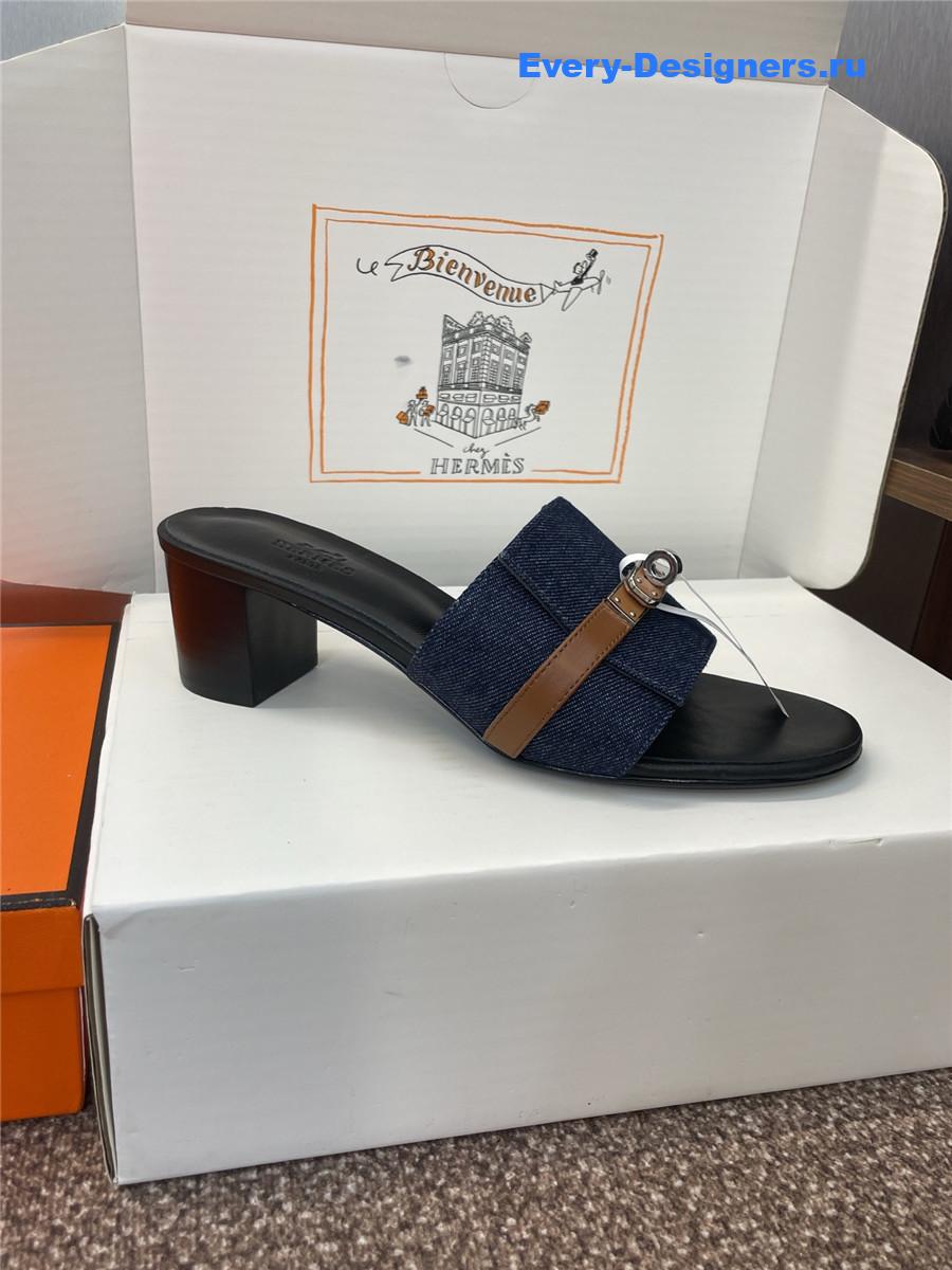 H**me5 gigi 50 blue leather slides