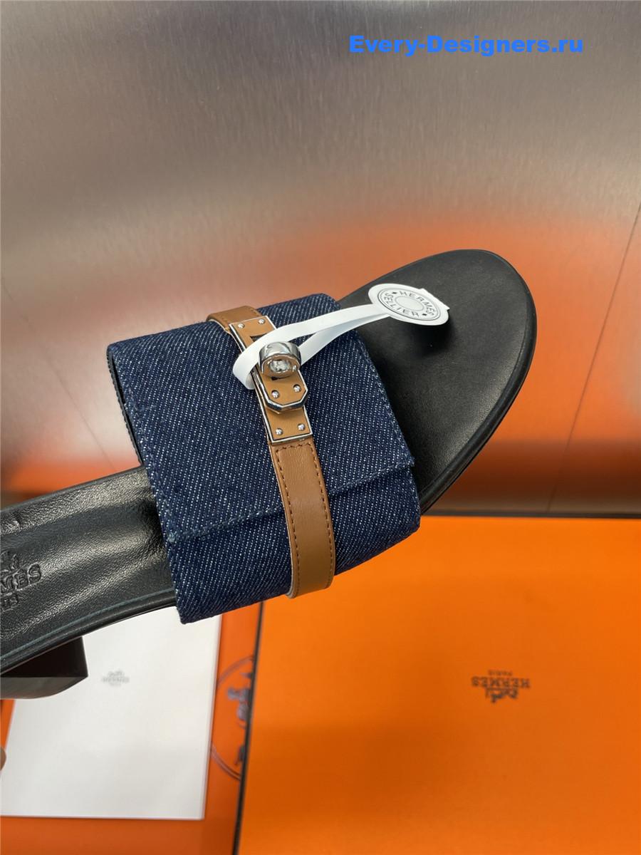 H**me5 gigi 50 blue leather slides