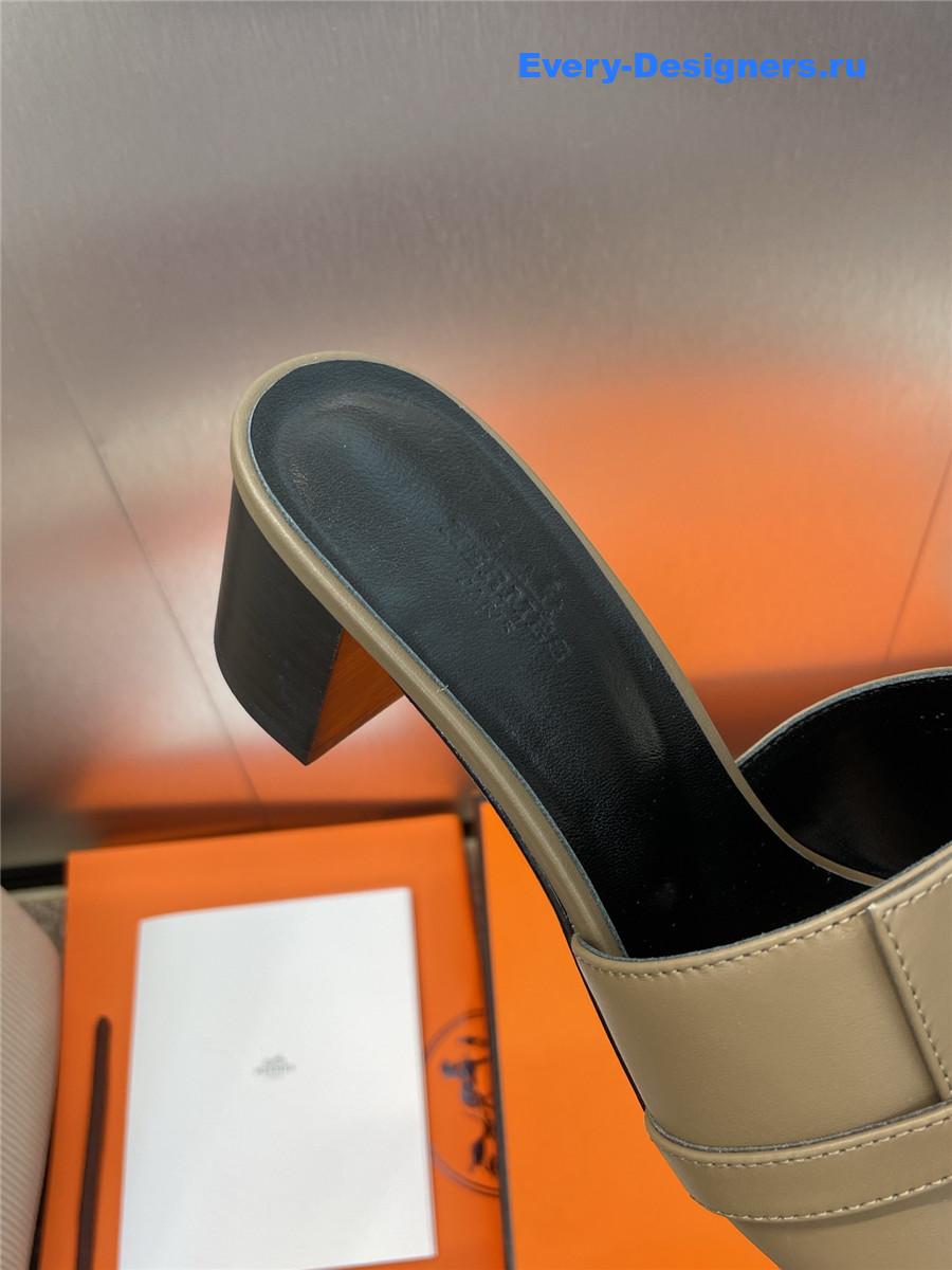 H**me5 gigi 50 green leather slides