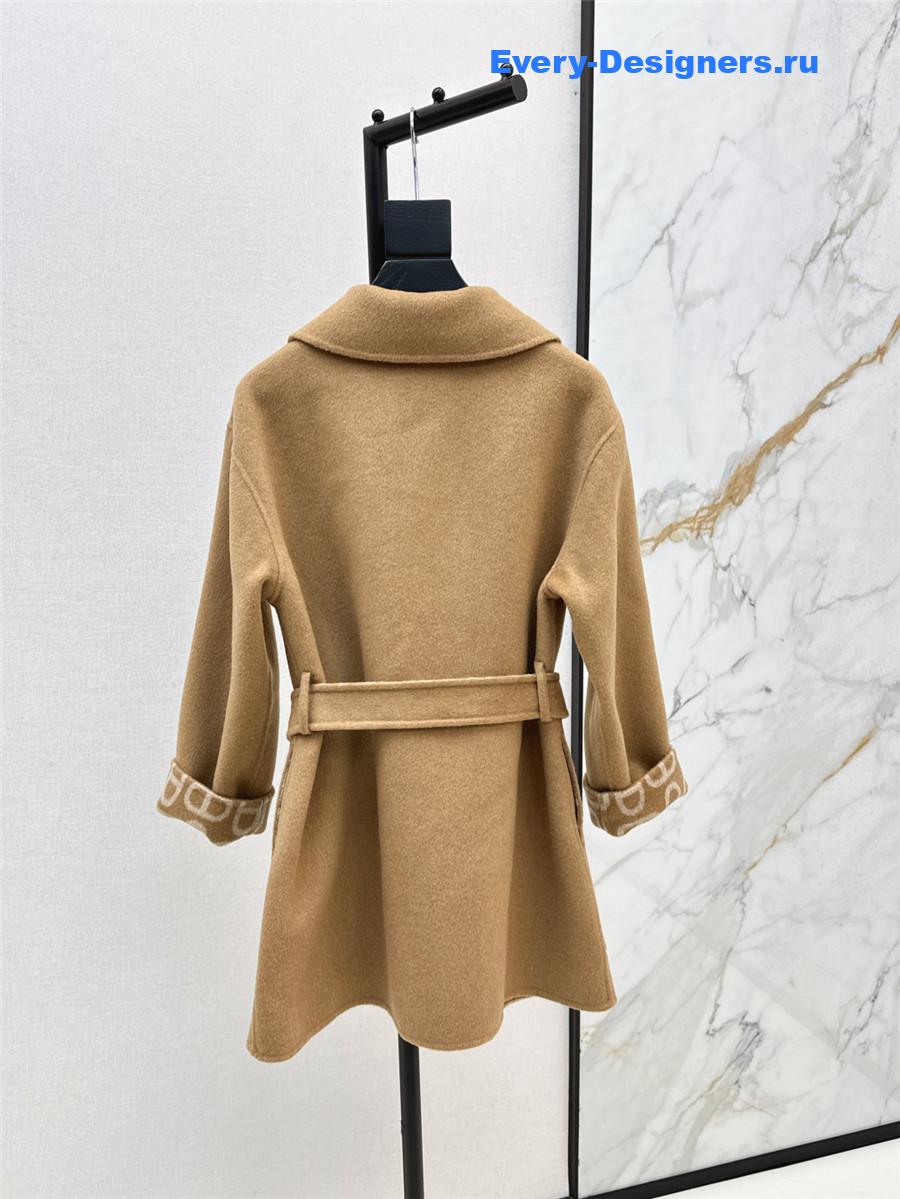 H**me5 brown cashmere mid-length coat