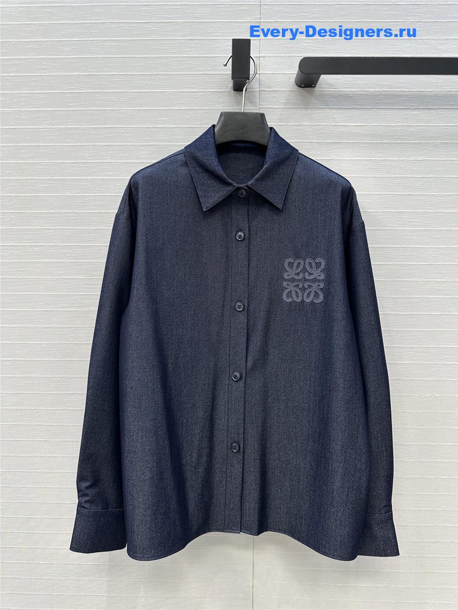 L0ew* shirt in cotton blue