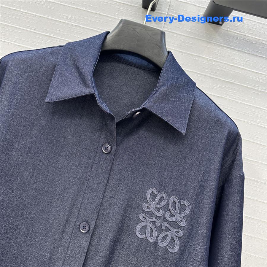 L0ew* shirt in cotton blue