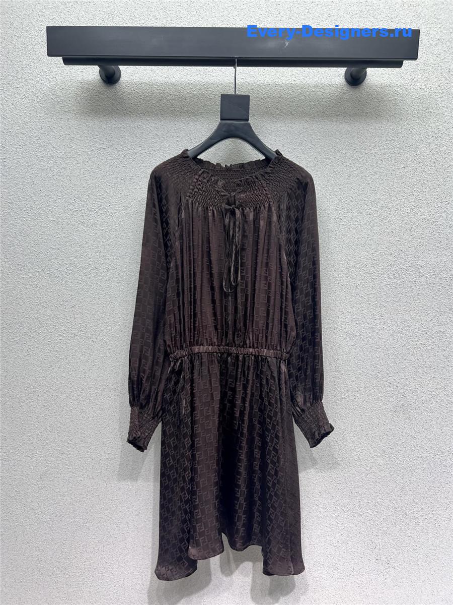 F**di ff brown dress