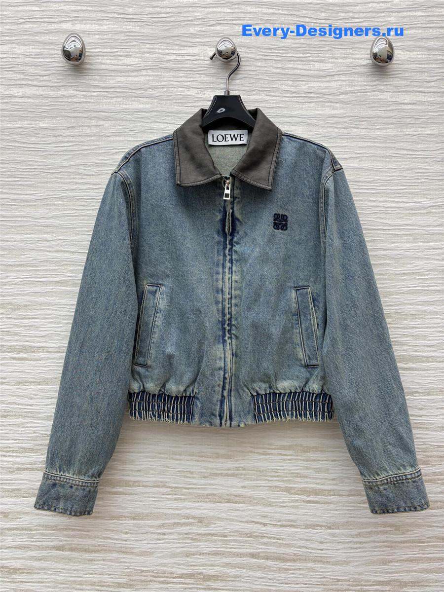 L0ew* zip-up jacket in denim blue