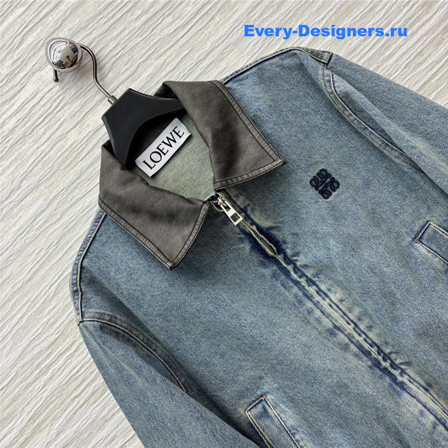 L0ew* zip-up jacket in denim blue