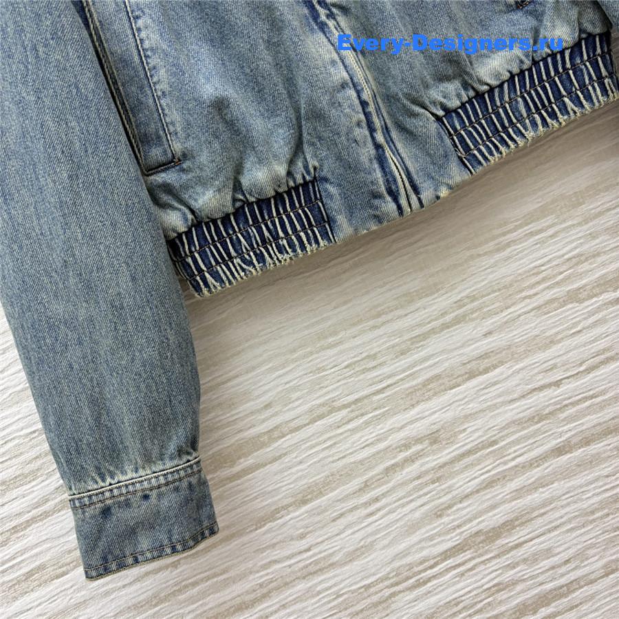 L0ew* zip-up jacket in denim blue