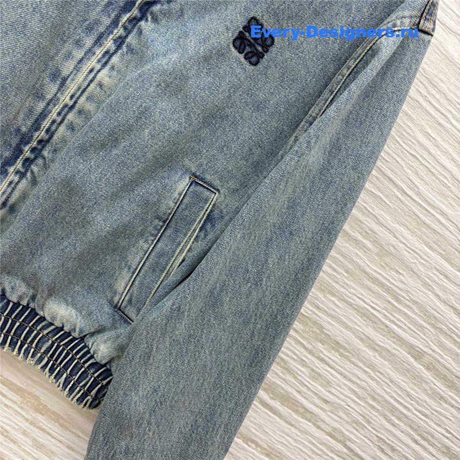 L0ew* zip-up jacket in denim blue