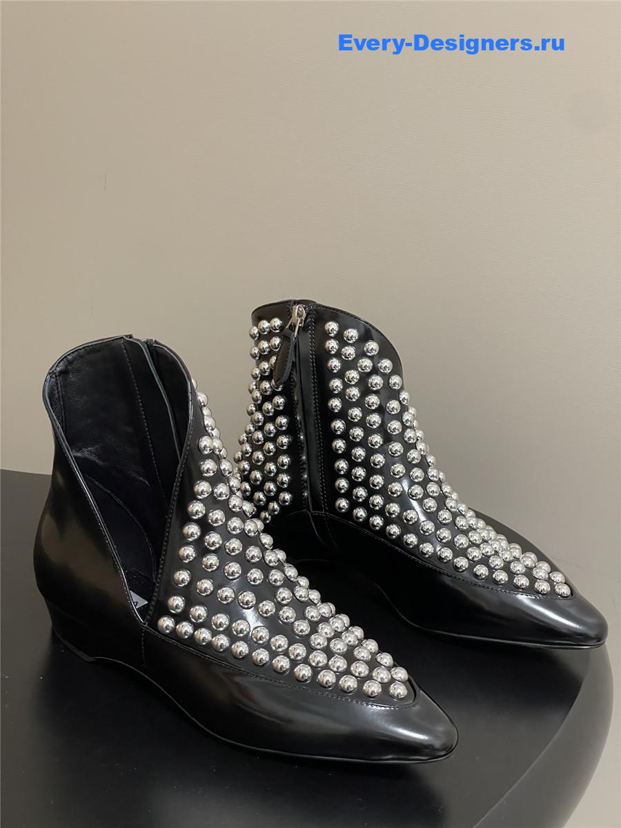 ALAIA Studded Leather Ankle Boot