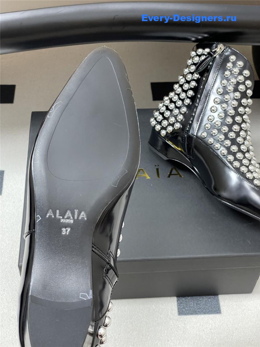 ALAIA Studded Leather Ankle Boot