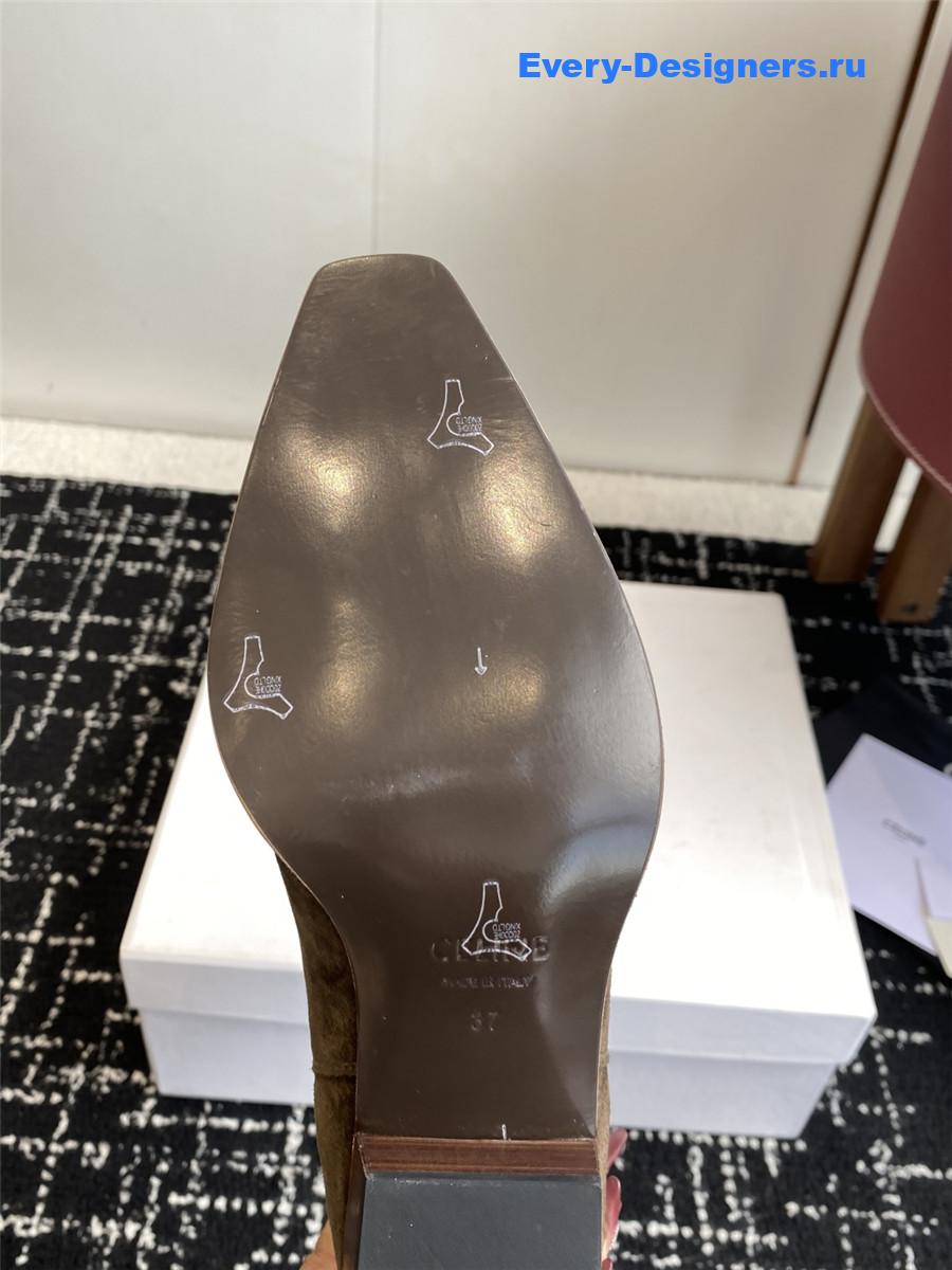 Ce1i*e womens brown suede zipped boots