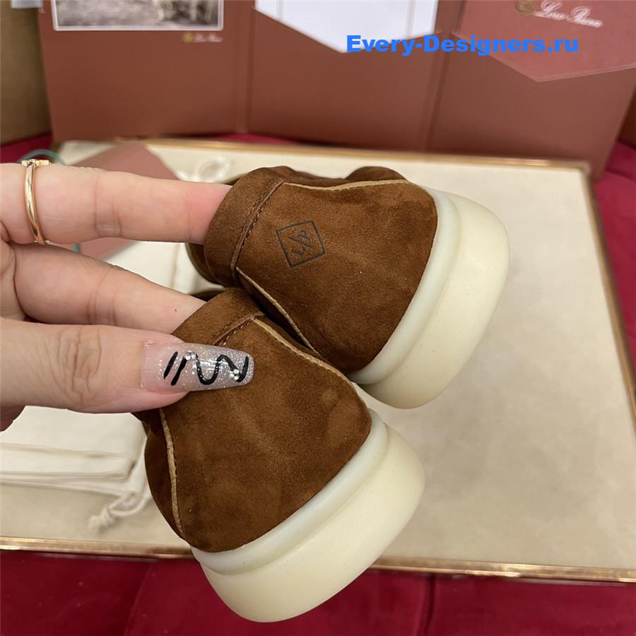 L0r0 P1ana brown suede walk loafers