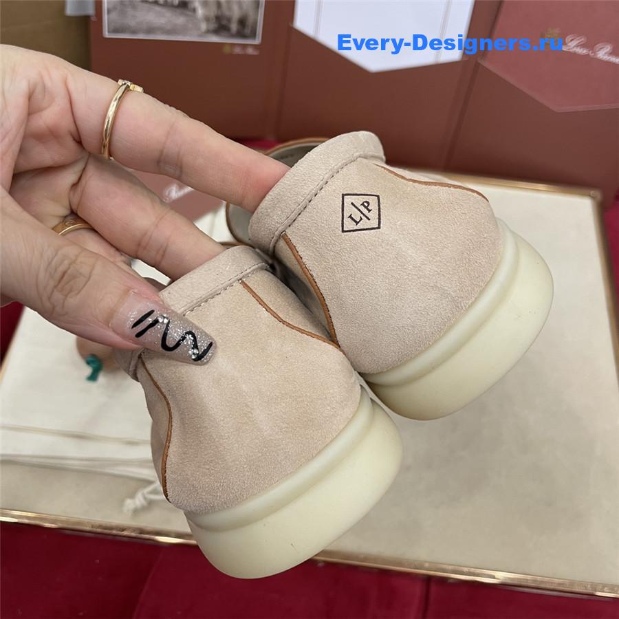 L0r0 P1ana beige suede walk loafers