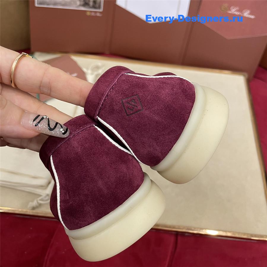 L0r0 P1ana purple suede walk loafers