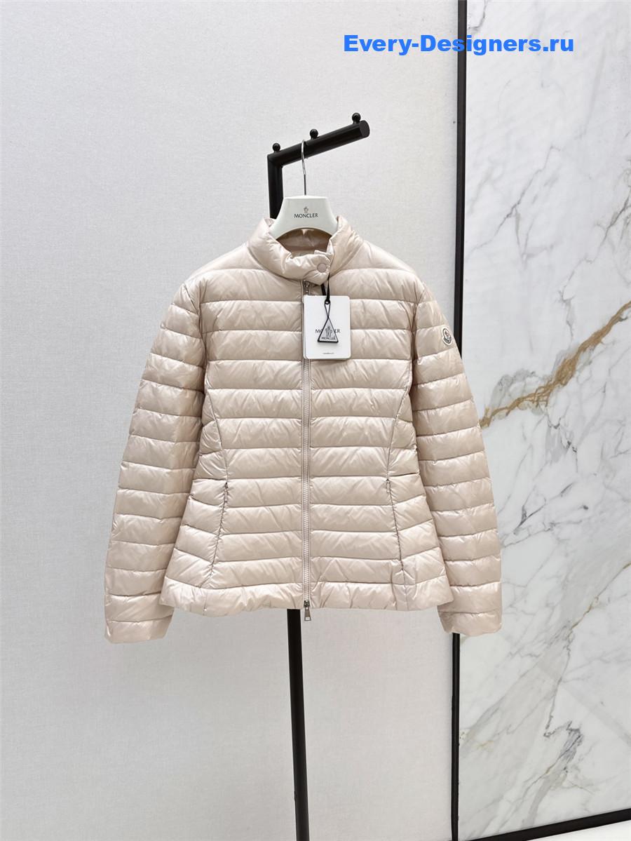 Moncler Beige Abderos Short Down Jacket