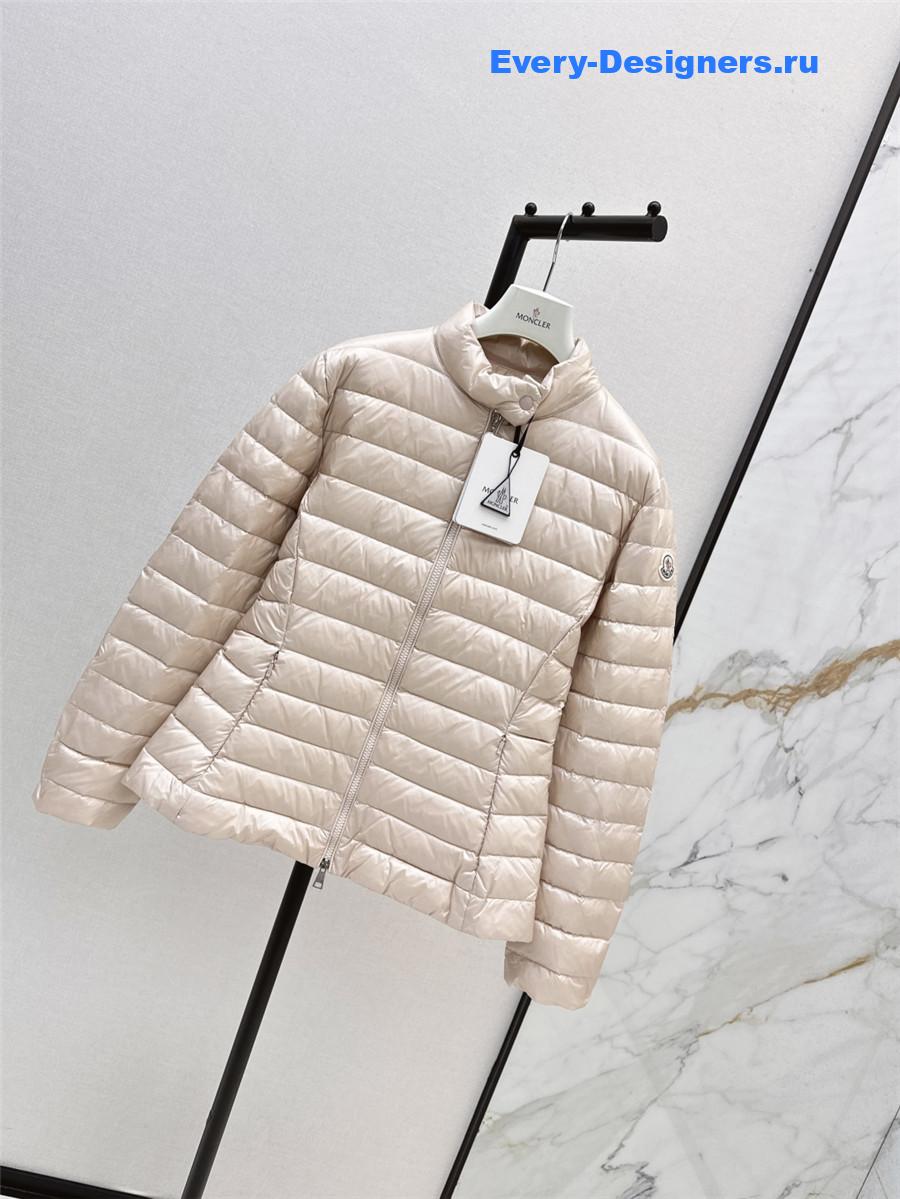 Moncler Beige Abderos Short Down Jacket