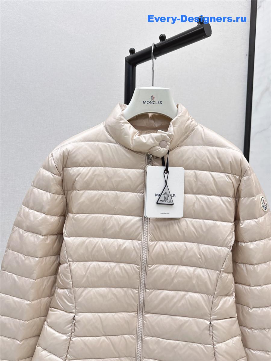 Moncler Beige Abderos Short Down Jacket