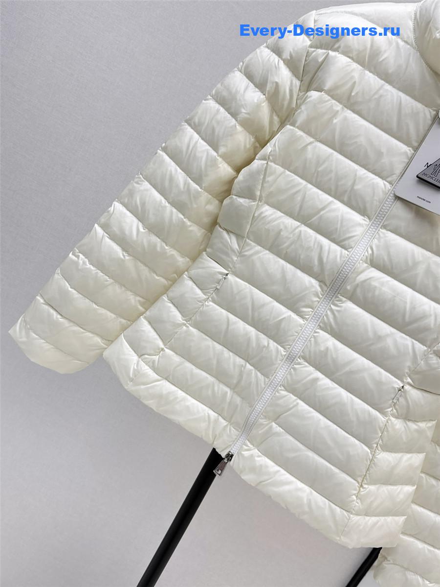 Moncler White Abderos Short Down Jacket