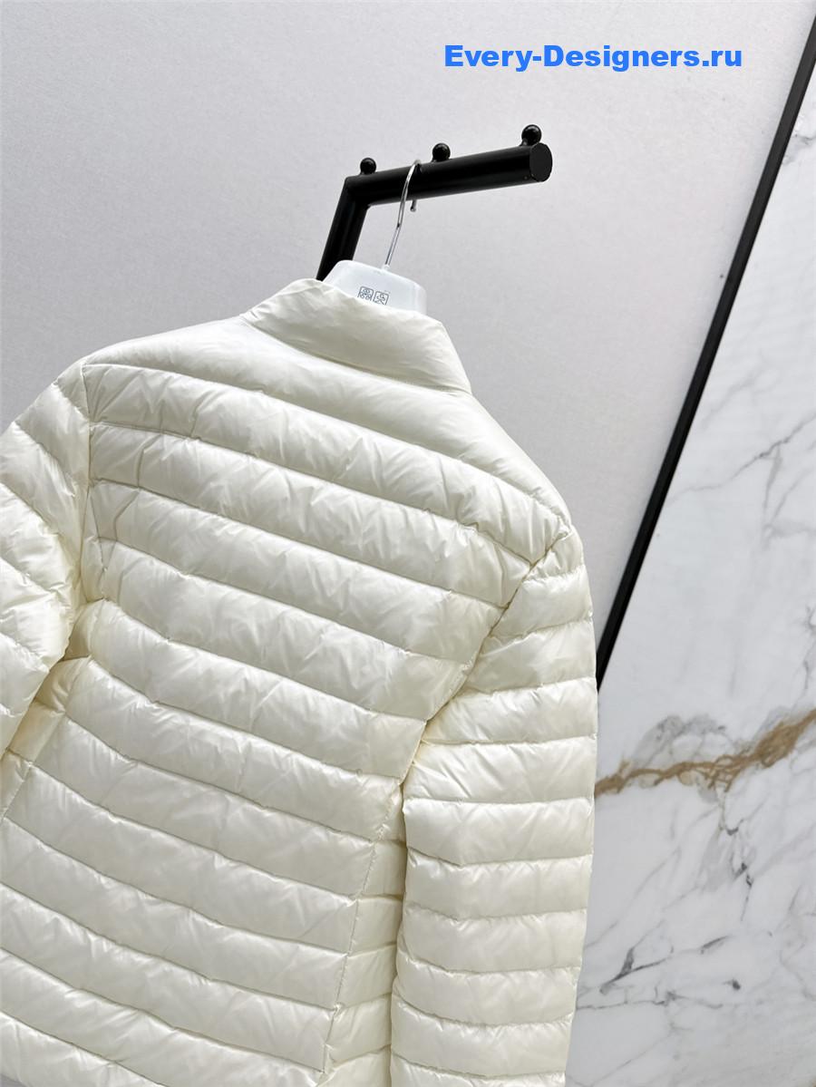 Moncler White Abderos Short Down Jacket