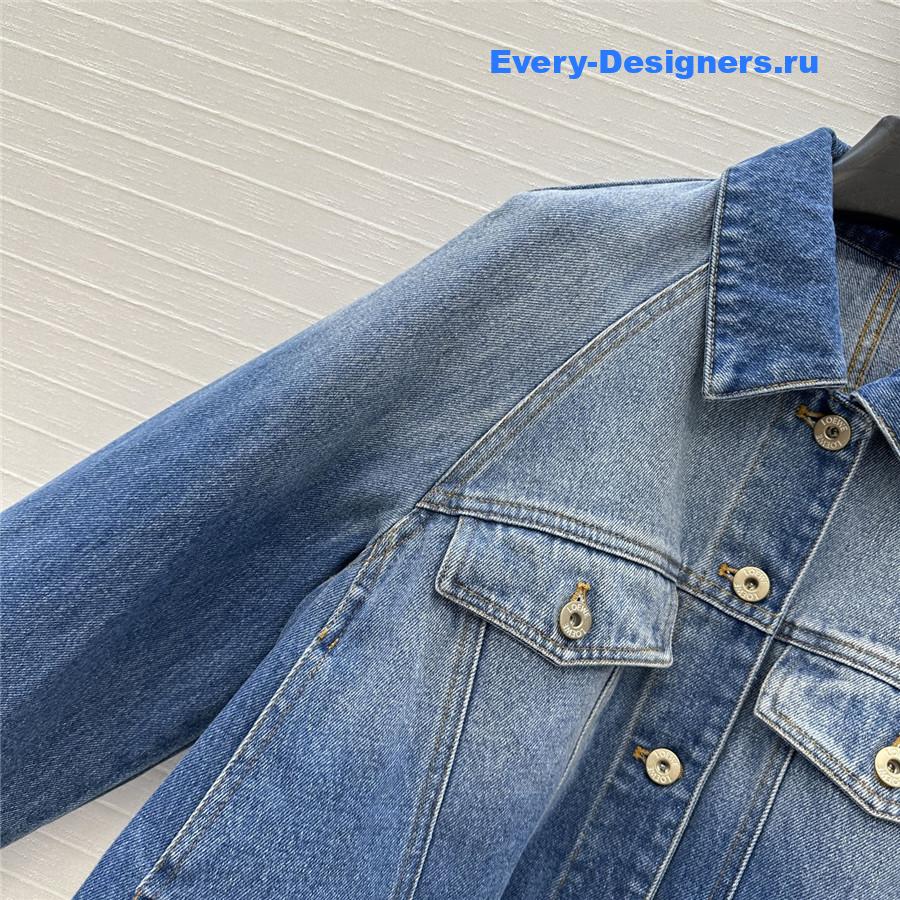 L0ew* trapeze jacket in denim blue