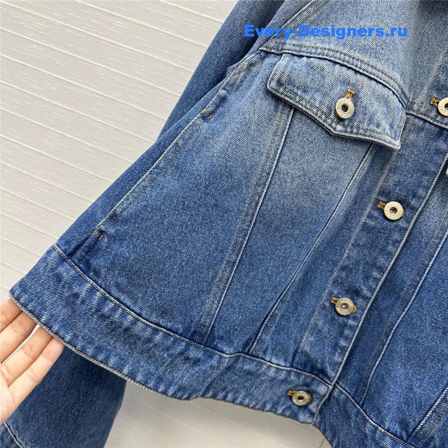 L0ew* trapeze jacket in denim blue