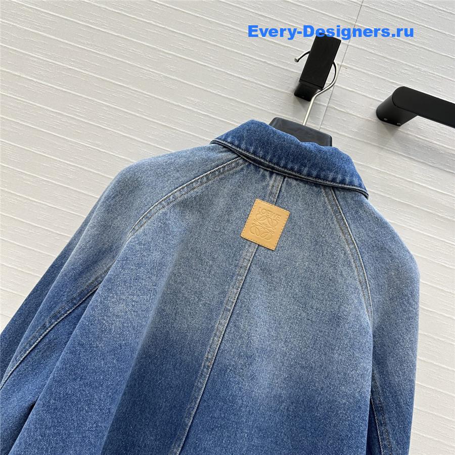 L0ew* trapeze jacket in denim blue