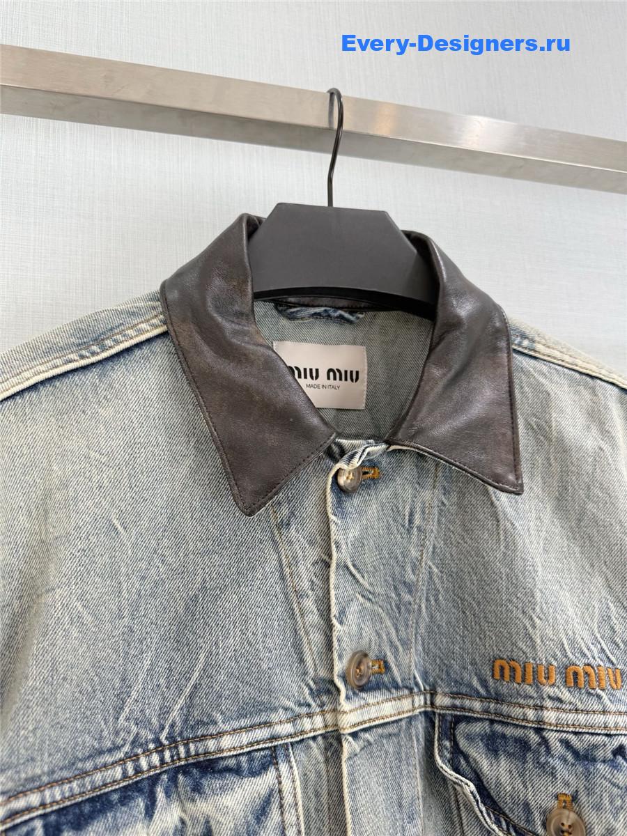 Miu Miu Light Blue Denim Blouson Jacket
