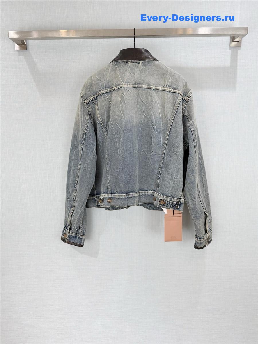 Miu Miu Light Blue Denim Blouson Jacket