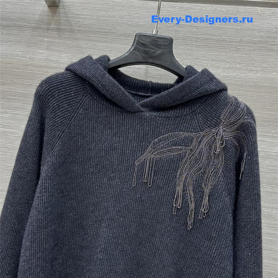 BC Dark Blue Cashmere Hooded Set