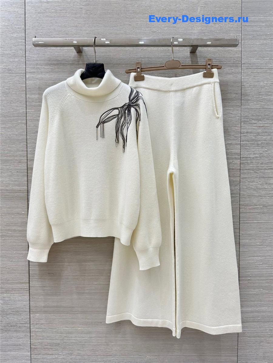 BC White Cashmere Hooded Set