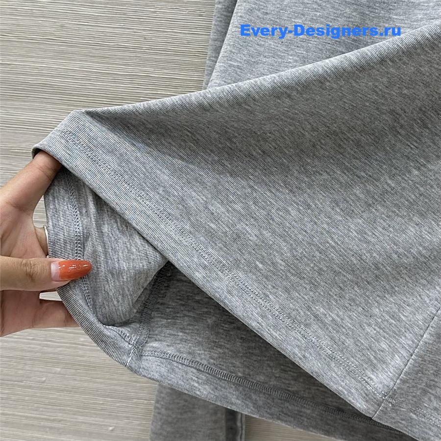 Miu Miu Grey Cropped Wool Sweater