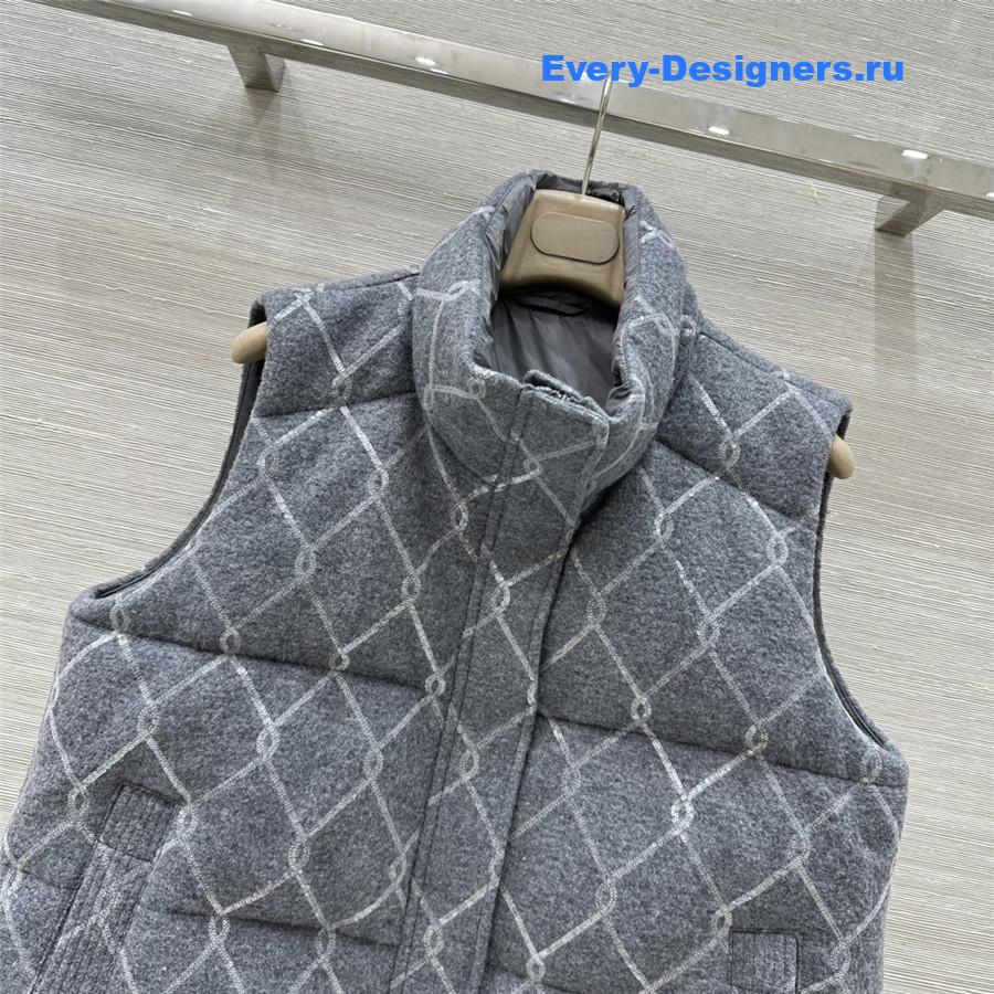 BC Goose Down Wool Vest in Grey