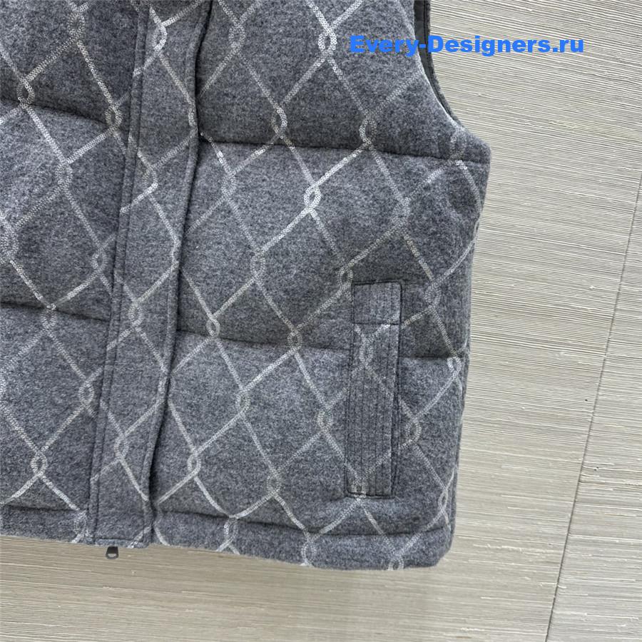 BC Goose Down Wool Vest in Grey