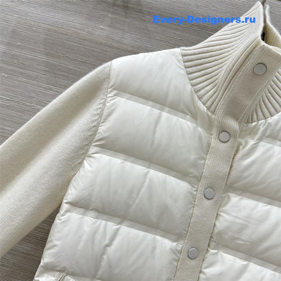 L0r0 P1ana white ivory besset down vest