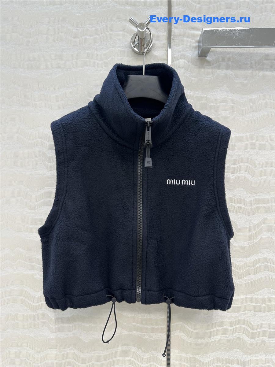 Miu Miu Zip-Up Sherpa Vest