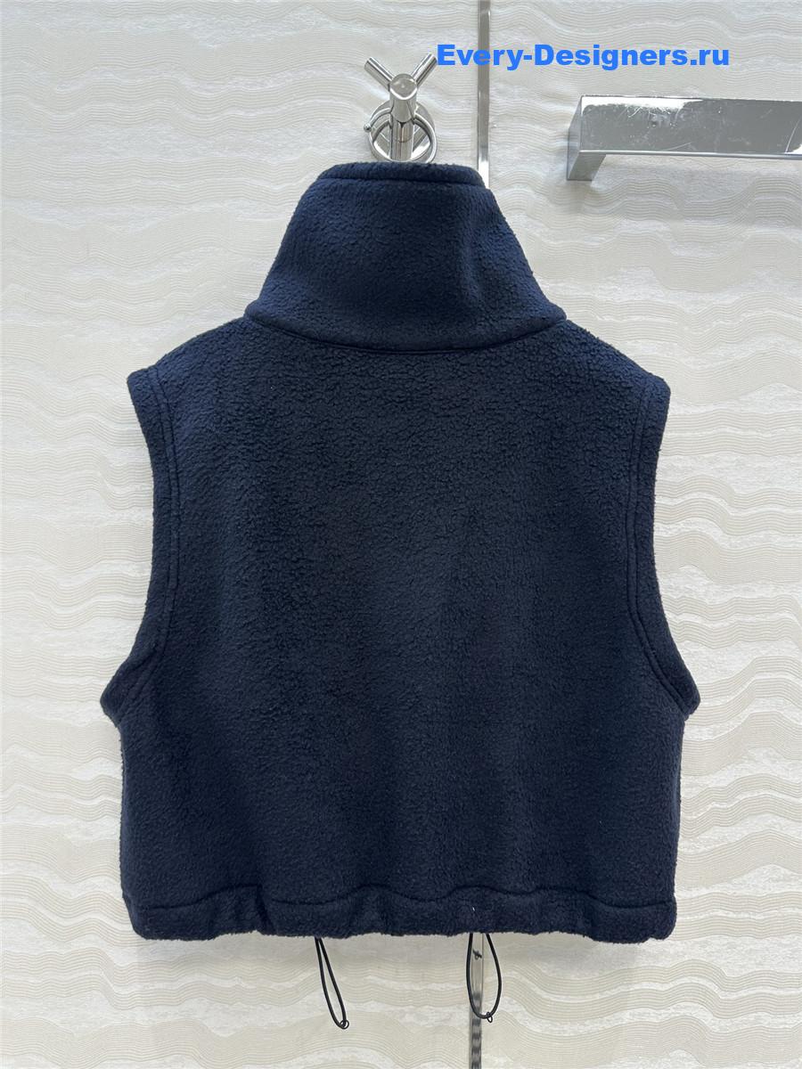 Miu Miu Zip-Up Sherpa Vest