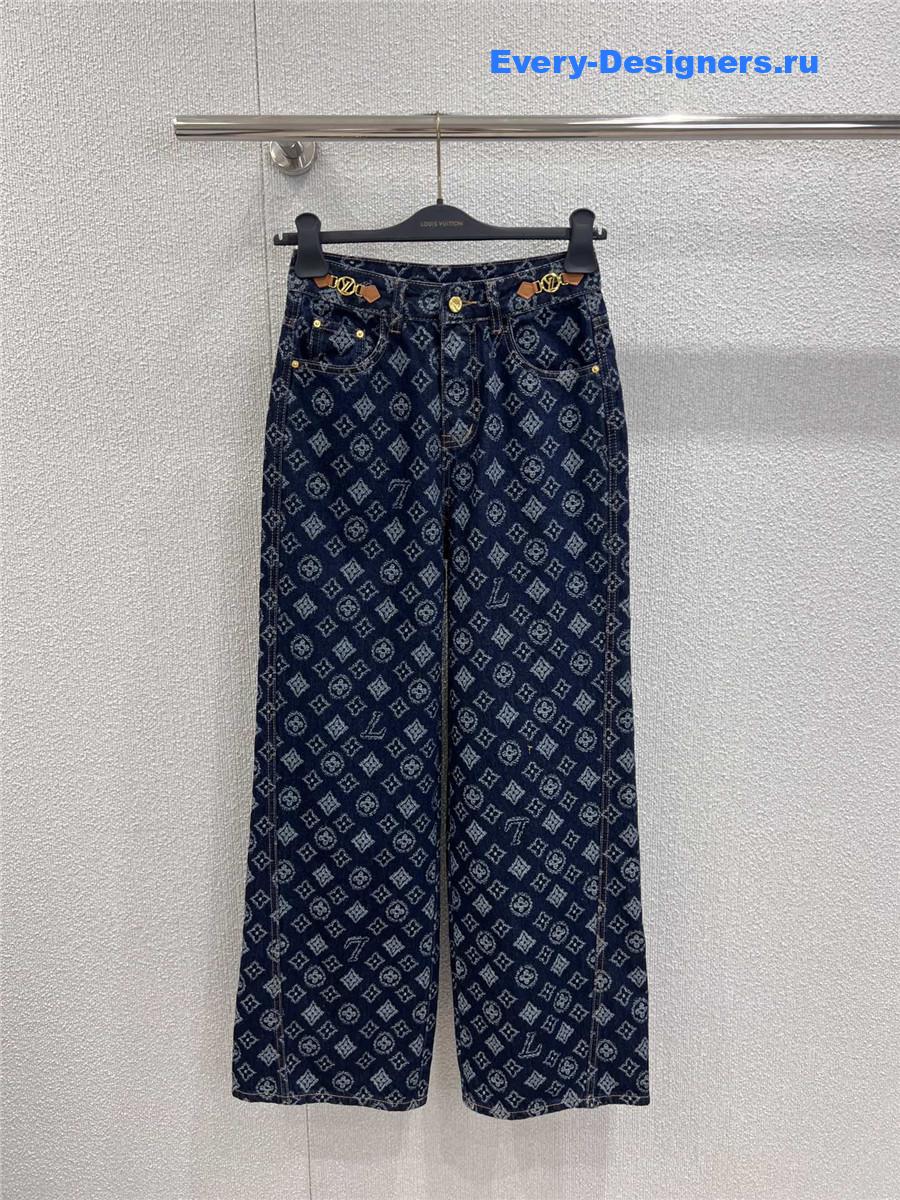 l0vis Vvtt0n monogram blue flared jeans