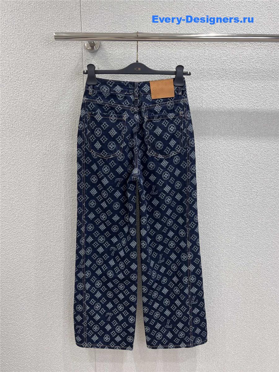 l0vis Vvtt0n monogram blue flared jeans