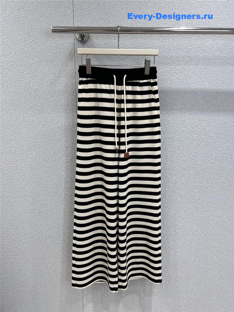 L0ew*  striped knit wide-leg pants