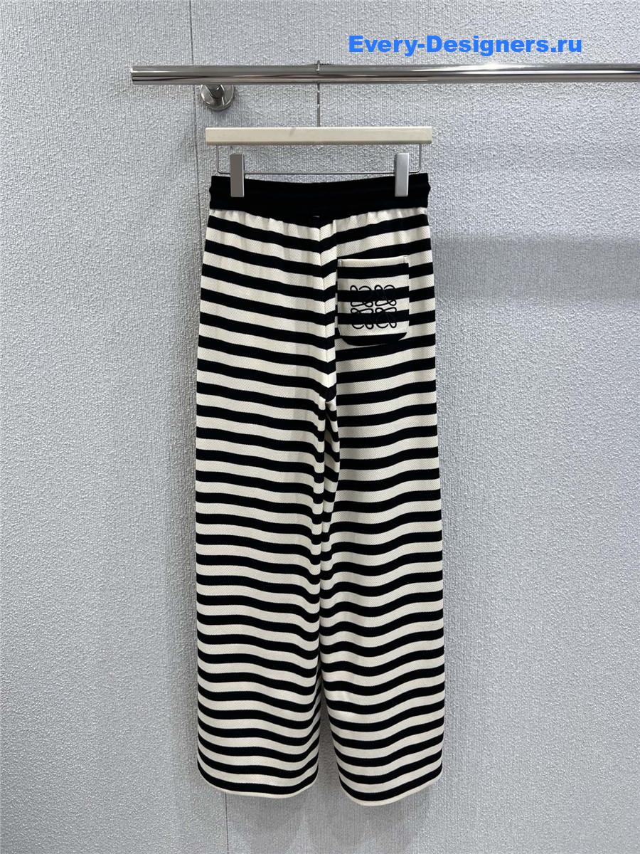 L0ew*  striped knit wide-leg pants