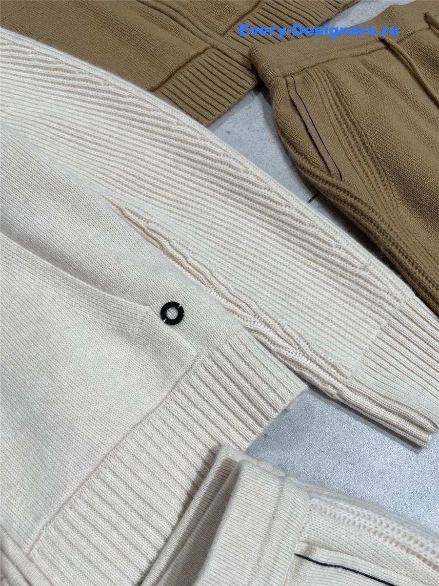 Loro iana Cashmere Wool Wide Leg Pants Set