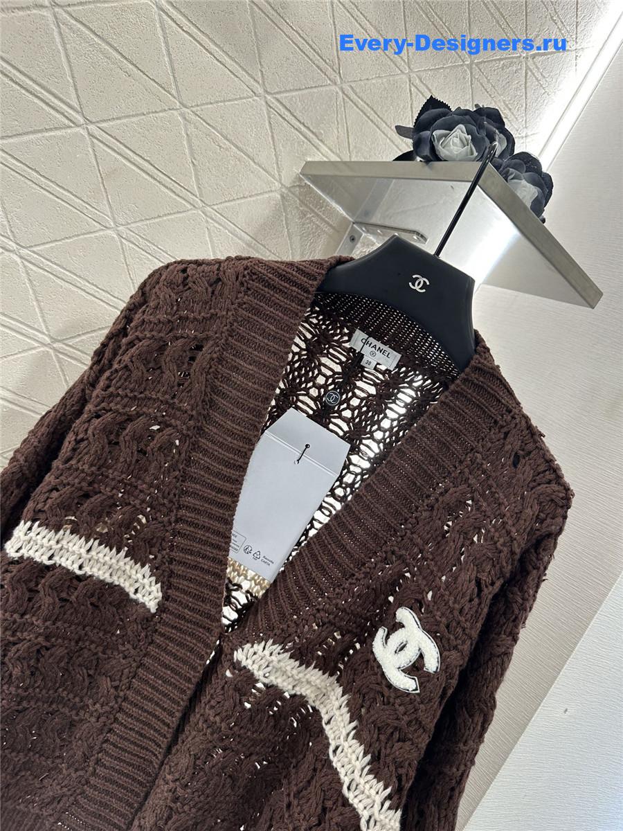 Ch**el embroidered v-neck cardigan