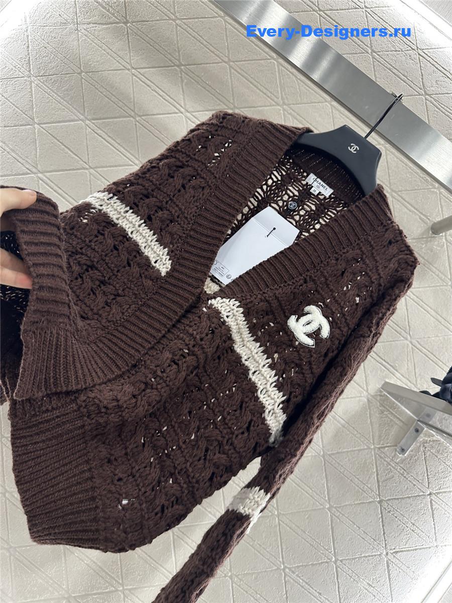 Ch**el embroidered v-neck cardigan