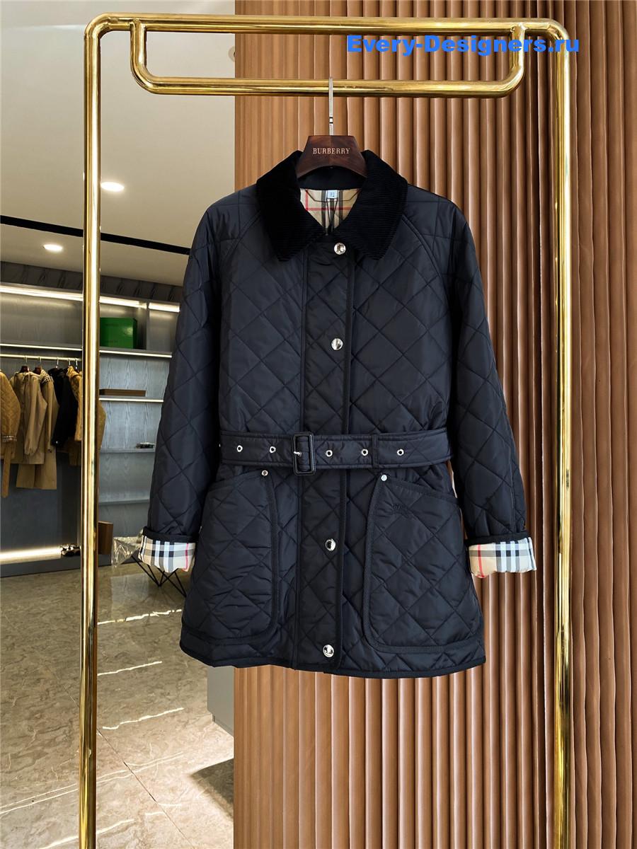 Bv*b*rry quilted nylon jacket in black