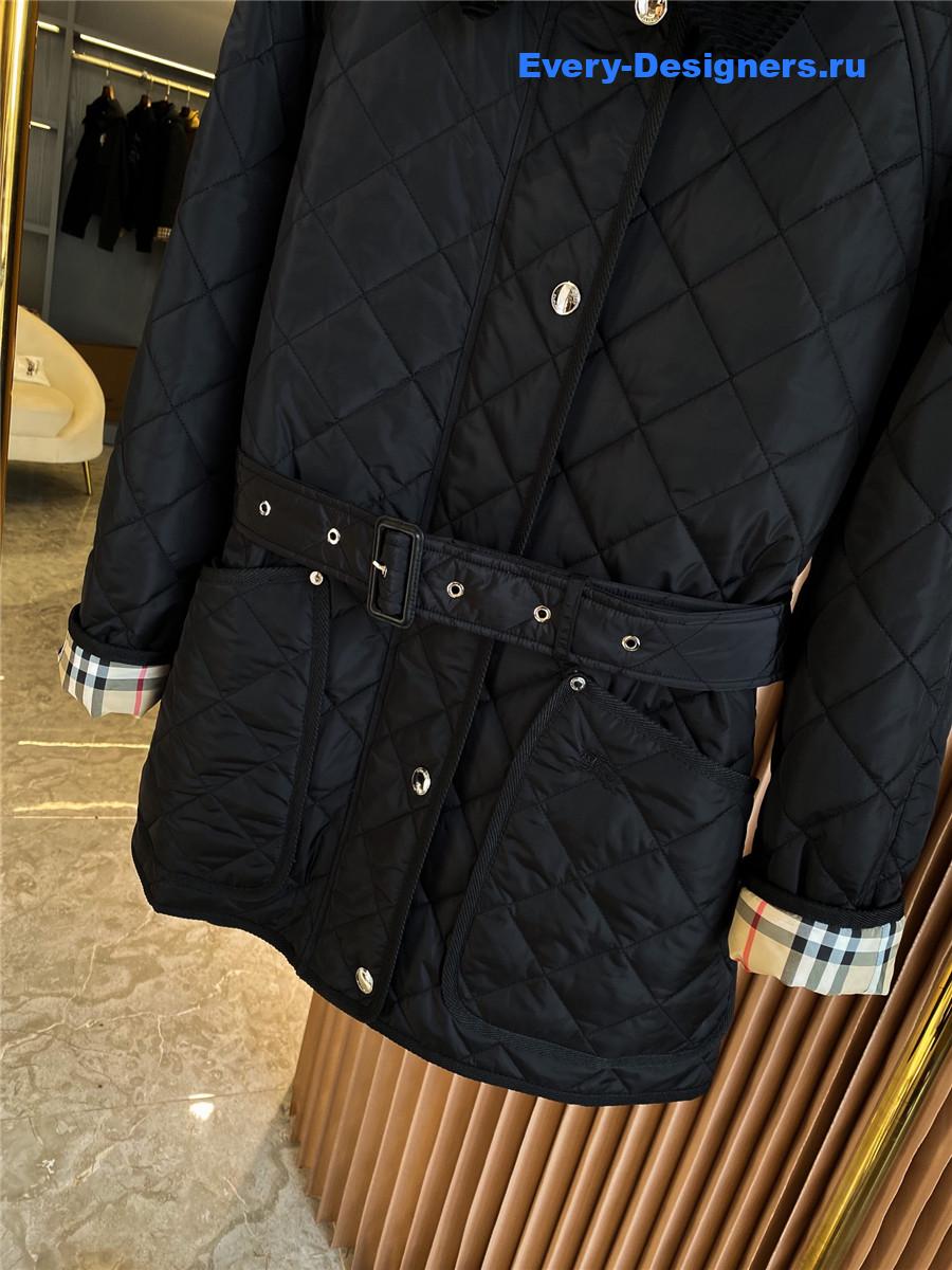 Bv*b*rry quilted nylon jacket in black