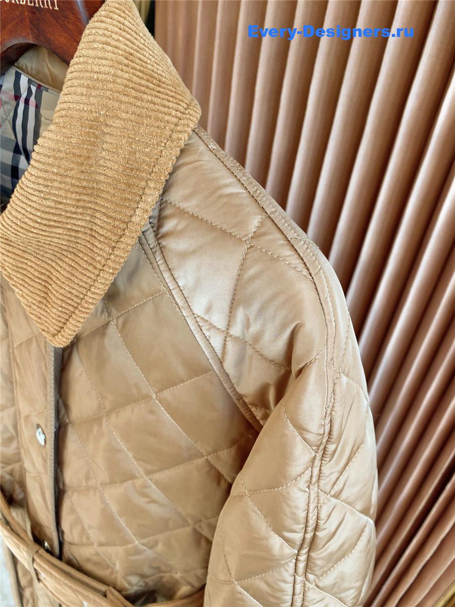 Bv*b*rry quilted nylon jacket in beige