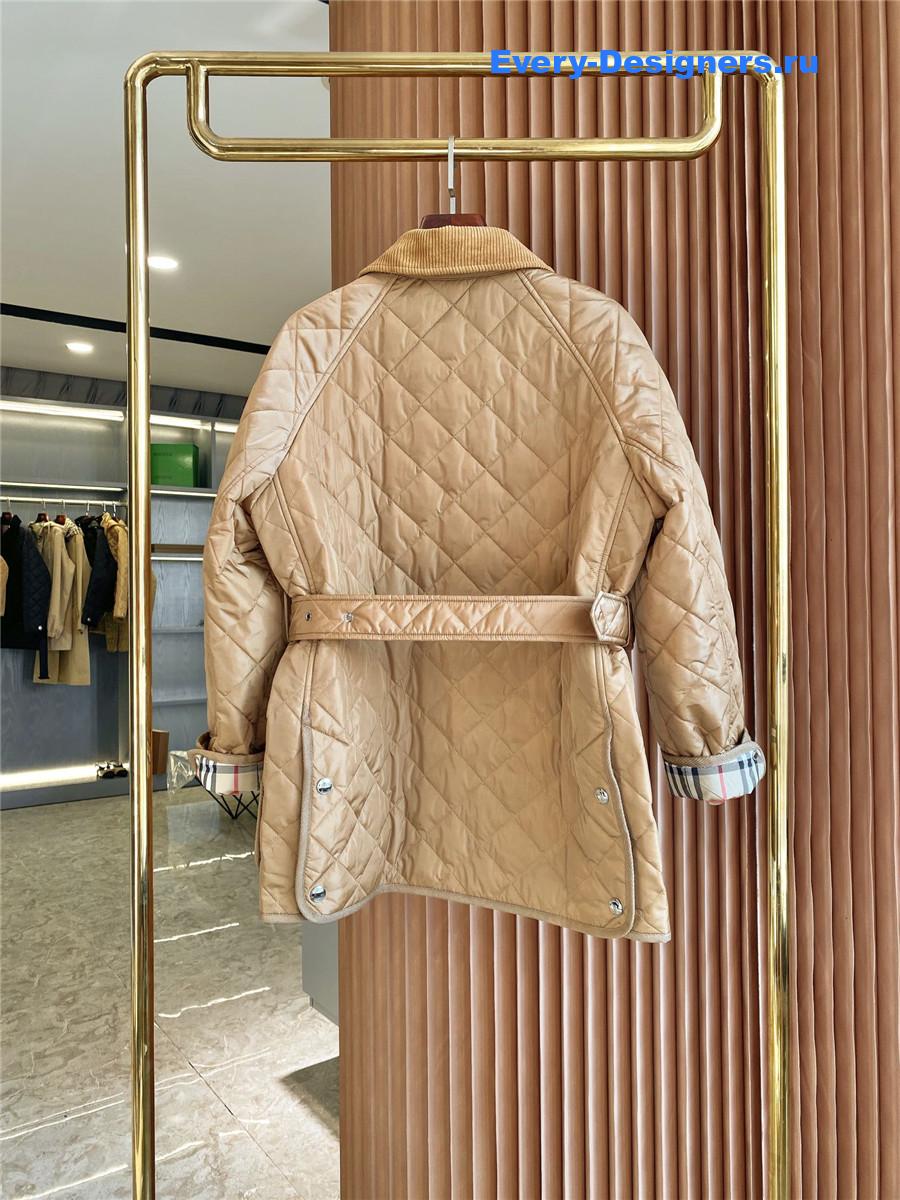 Bv*b*rry quilted nylon jacket in beige