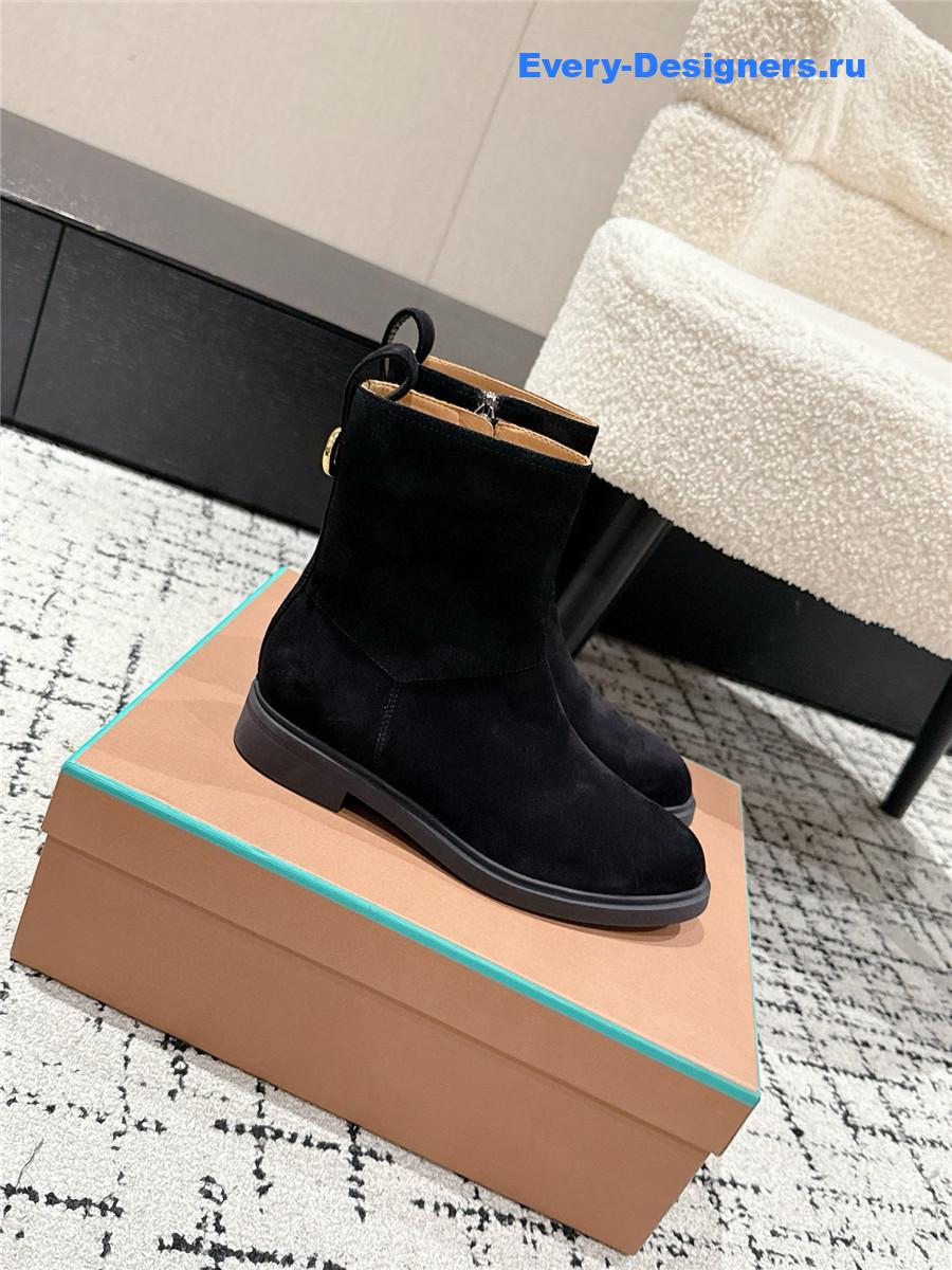 L0r0 P1ana  kilda black suede ankle boots