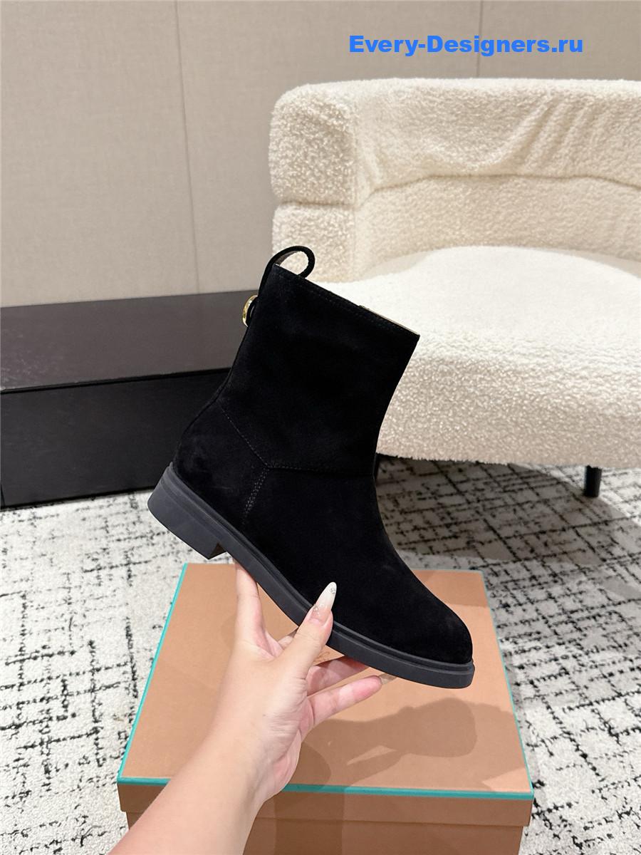L0r0 P1ana  kilda black suede ankle boots