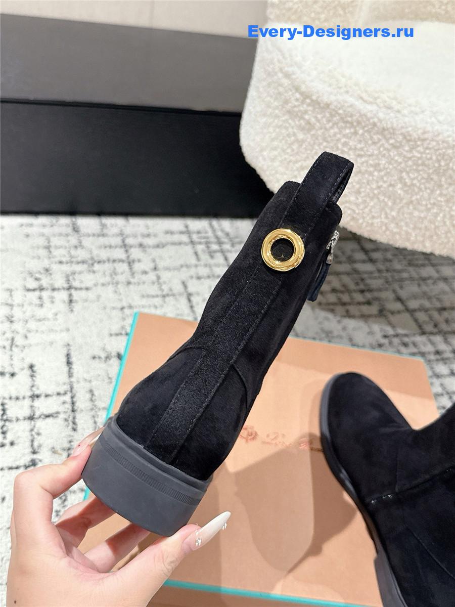 L0r0 P1ana  kilda black suede ankle boots